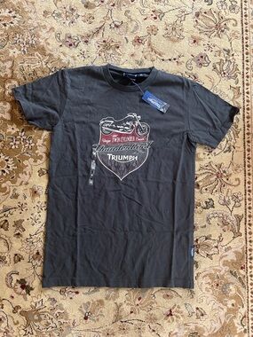 NET Triumph Black Short Sleeve Thunderbird Graphic Tee Mens Size Small S